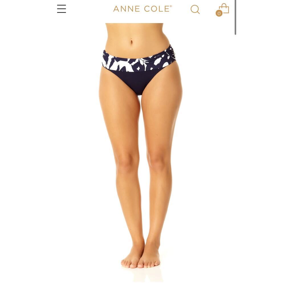 Anne Cole Tropical Print Swimsuit Bottom -Size Large